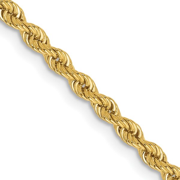 14K Regular Rope with Lobster Clasp Chain (2.5mm)