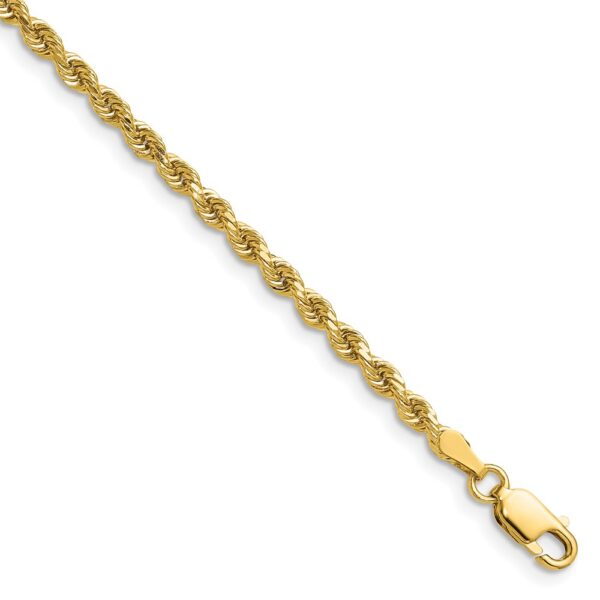 14K Diamond-cut Rope with Lobster Clasp Chain (2.75mm)