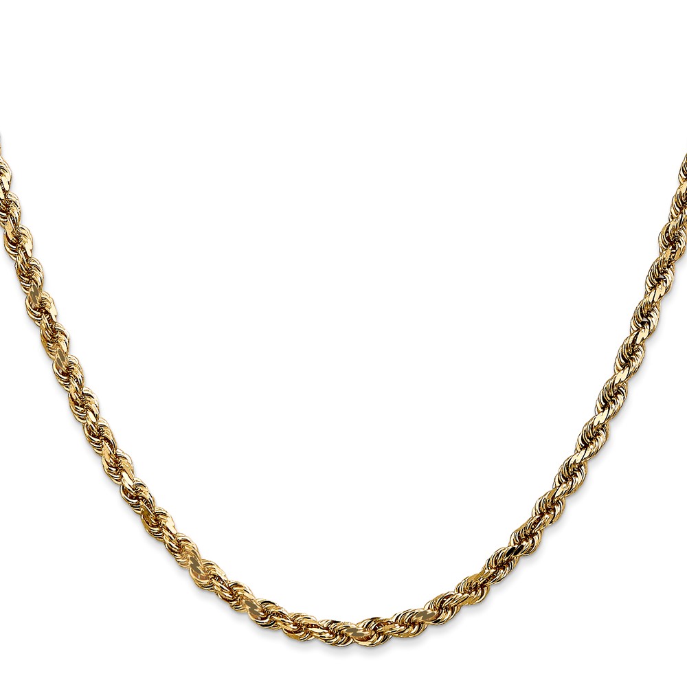 14K Diamond-cut Rope with Lobster Clasp Chain (3.5mm) - Image 2