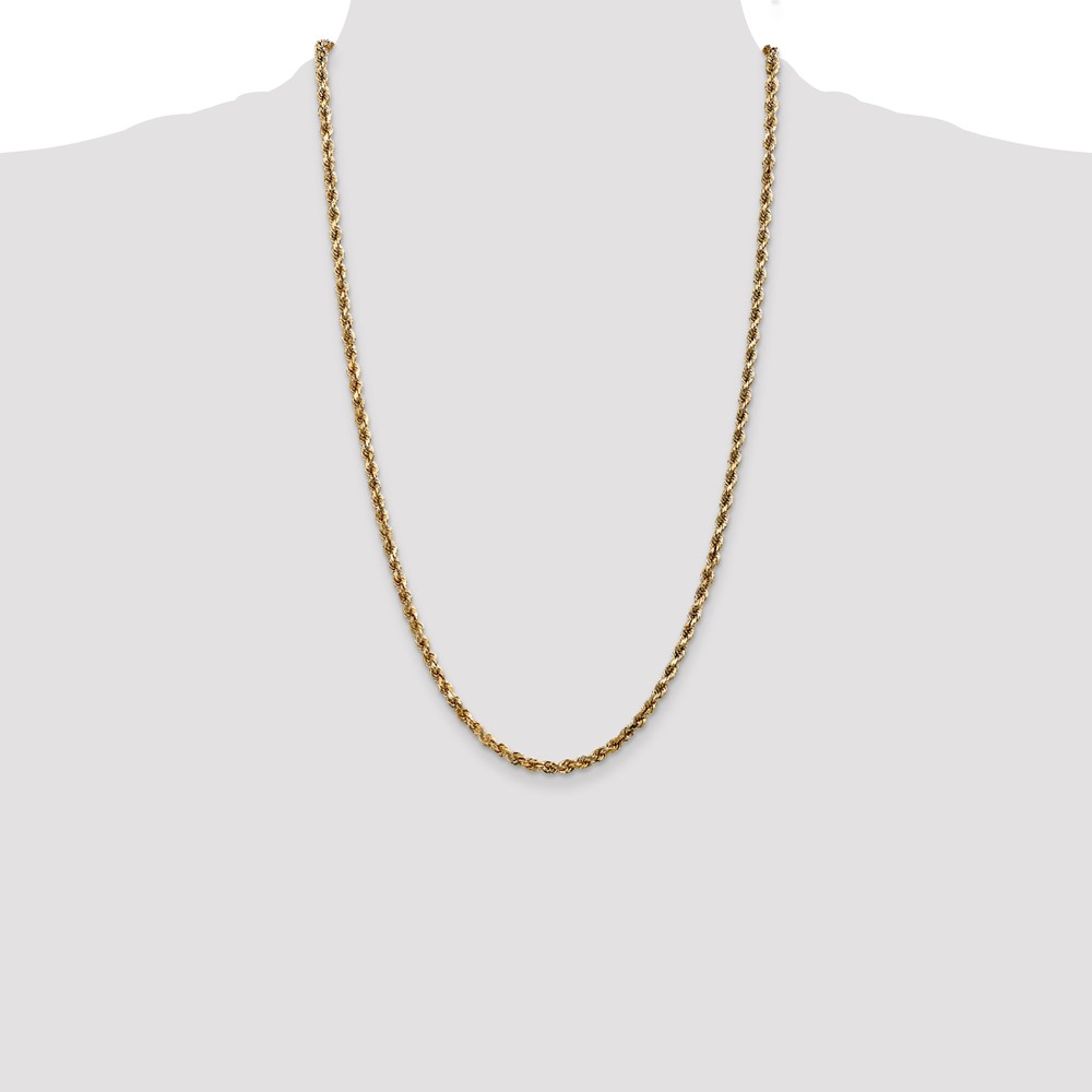 14K Diamond-cut Rope with Lobster Clasp Chain (3.5mm) - Image 4