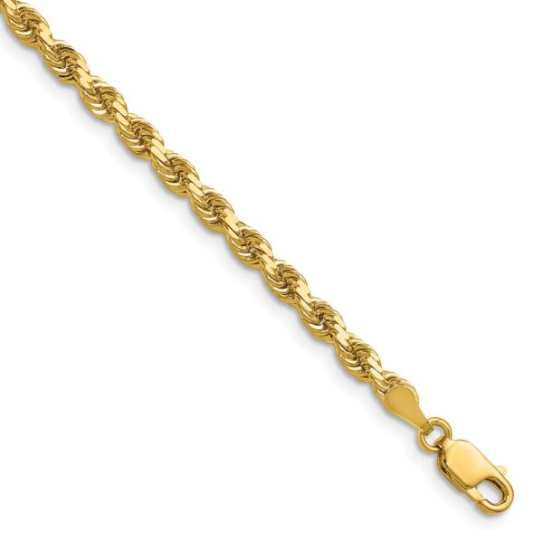 14K Diamond-cut Rope with Lobster Clasp Chain (3.5mm)