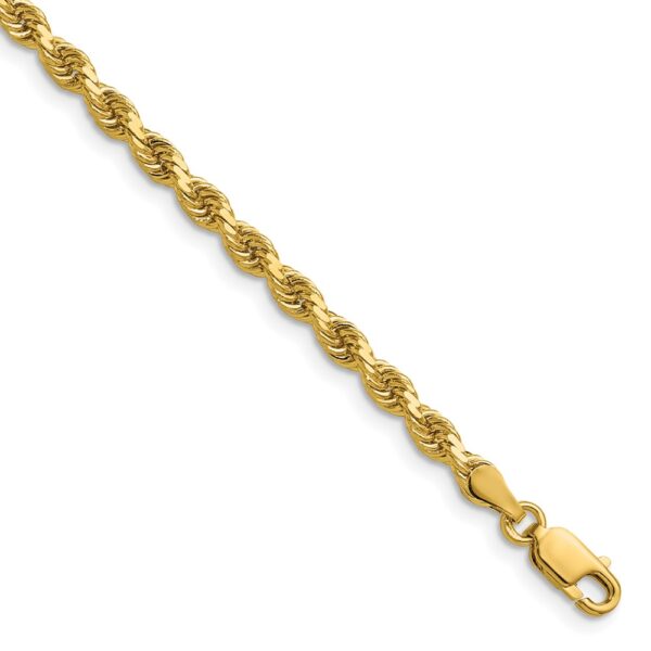 14K Diamond-cut Rope with Lobster Clasp Chain (3.75mm)
