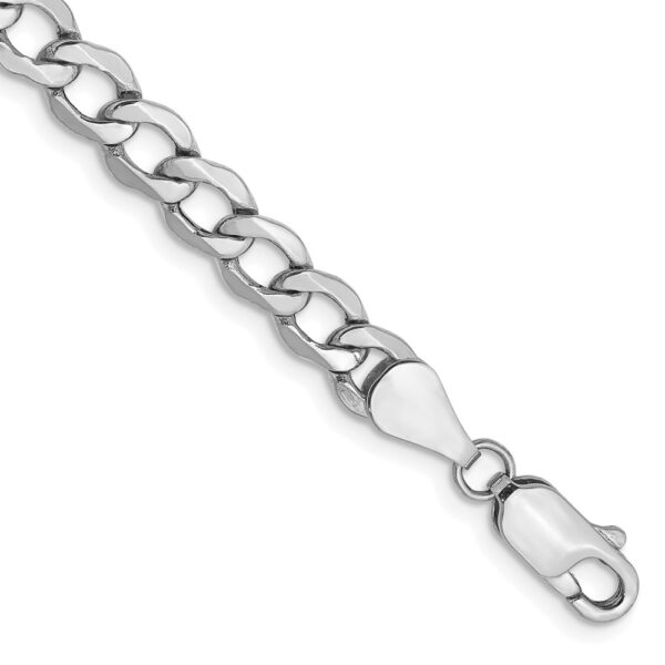 14k White Gold Semi-Solid Curb Chain (5.25mm)