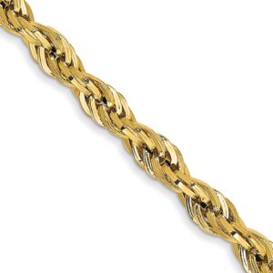 14K Semi Solid Rope with Lobster Clasp Chain (3mm)