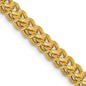 14K Semi-Solid Franco with Fancy Lobster Clasp Chain (3.7mm)