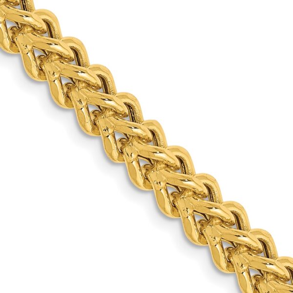 14K Semi-Solid Franco with Fancy Lobster Clasp Chain (4.5mm)
