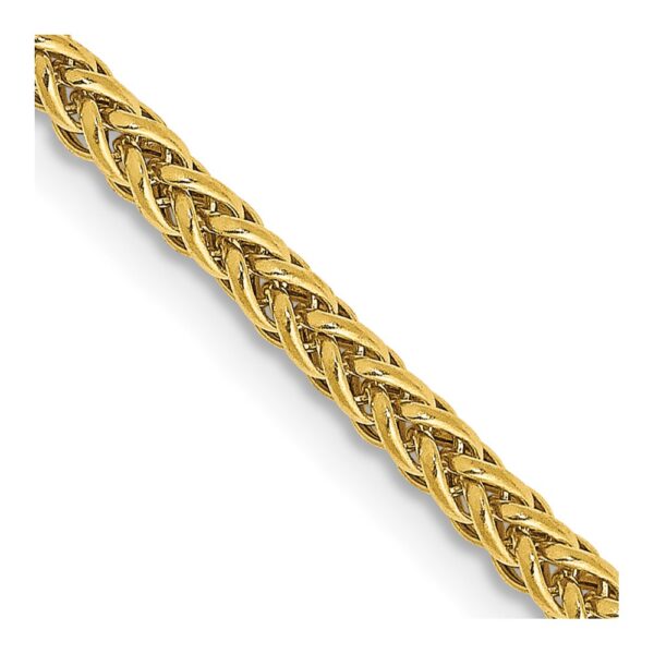 14K Semi-Solid 3-Wire Wheat with Lobster Clasp Chain (2.35mm)