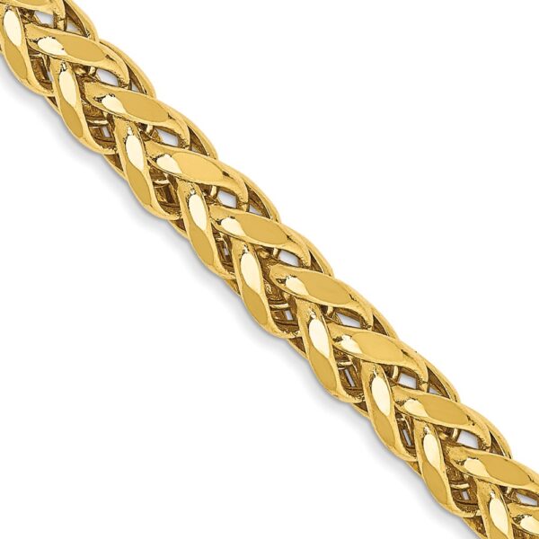 14K Semi-Solid Diamond-cut Wheat with Lobster Clasp Chain (3.7mm)
