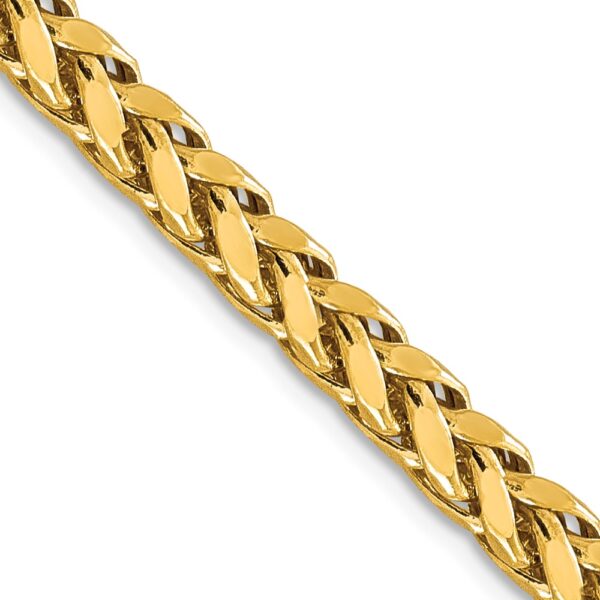 14K Semi-Solid Diamond-cut Wheat with Lobster Clasp Chain (5mm)