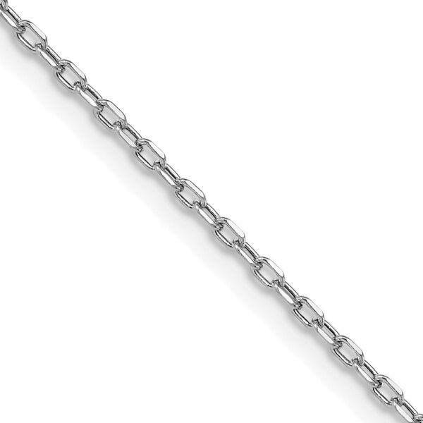 14k White Gold Semi-solid D/C Open Link Cable Chain (3mm)