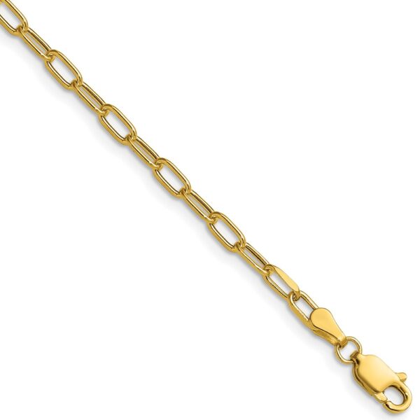 14k Semi-Solid Beveled Paperclip Chain (3mm)
