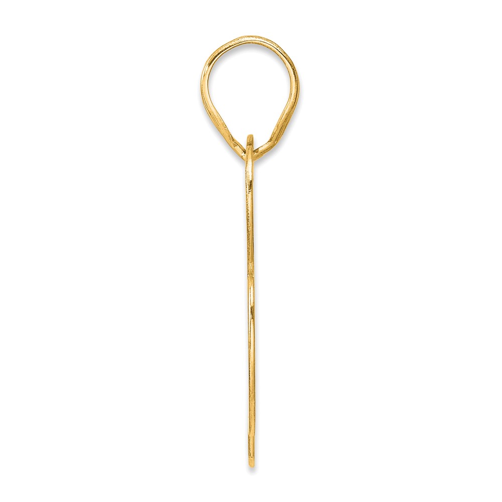 14k Polished Block Number 78 Pendant - Image 2