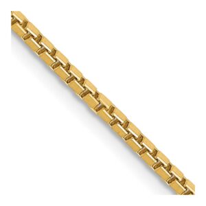 14K Box with Lobster Clasp Chain (1.5mm)
