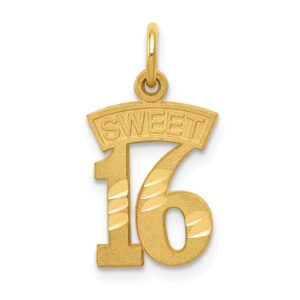 14k SWEET 16 Charm