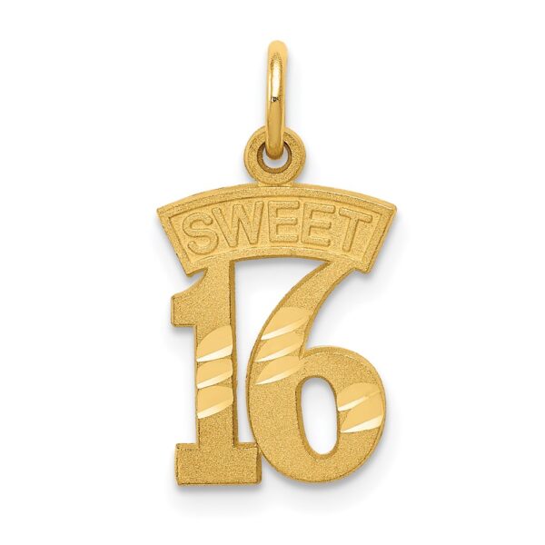 14k SWEET 16 Charm