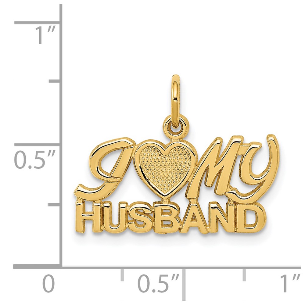14k I HEART MY HUSBAND Charm - Image 3
