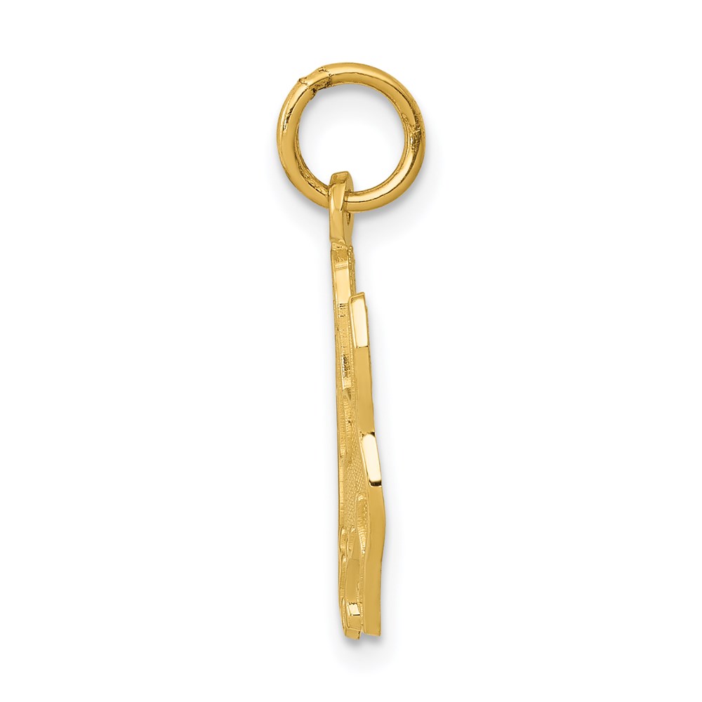 14k Textured Hound Dog Charm - Image 2