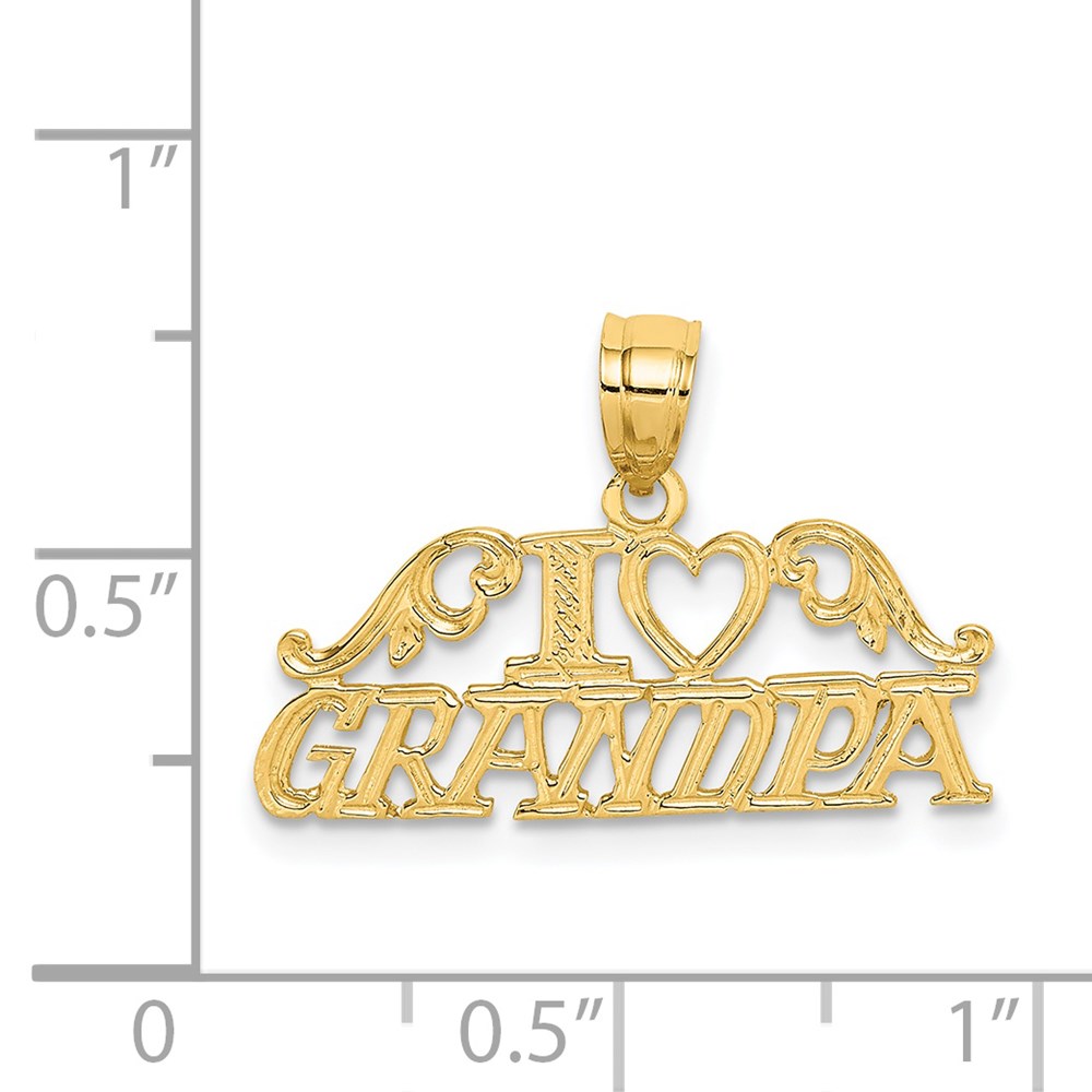 14k I HEART GRANDPA Charm - Image 4