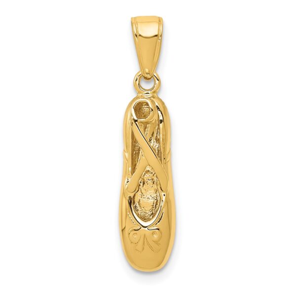 14k 3-D Ballet Slipper Pendant